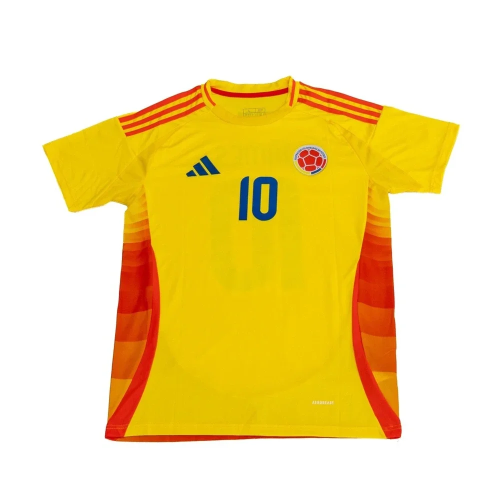 Adidas Colombia Home Jersey 2022 Yellow James #10 Football Shirt Size L Slim Fit
